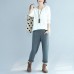 white casual woolen  fit knit blouse plus size fashion o neck sweater tops