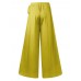 Women Solid Color Bowknot Pleated Loose Casual Wide Leg Pants