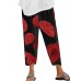 100  Cotton Abstract Printing Casual Loose Pants For Women