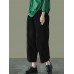 Women Corduroy Vintage Harlan Loose Elastic Waist Leisure Pants